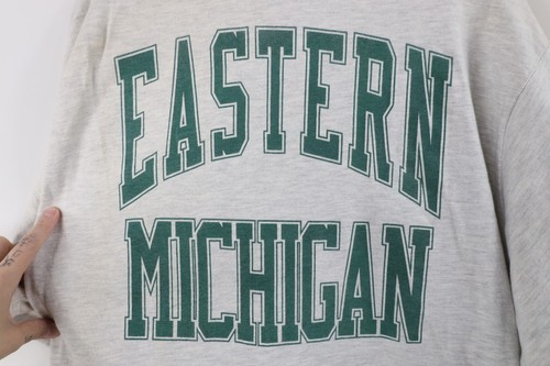 Vintage 90s Mens XL Distressed Eastern Michigan University Baseball Jersey USA Item image 13