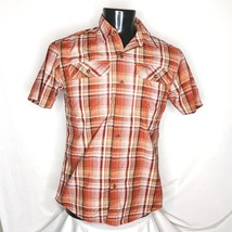 Men&#39;s Shirt Eddie Bauer Button Up Shirt for Men Orange Medium - £7.56 GBP