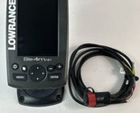 Lowrance Elite 4M HD Fish Finder with Cord &amp; Mount Bracket - WORKS !! - £75.00 GBP