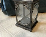 Hobby Lobby Black Metal and Glass Flameless Candle Lantern 1283472 10.25... - $23.05