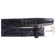 Men's Belvedere Belt Genuine Caiman Crocodile up to Size 44 Navy Style 1999 image 2