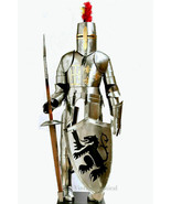 Medieval Knight Suit Of Full Body Armor Stainless Steel Templar Combat A... - $15,068.60 MXN