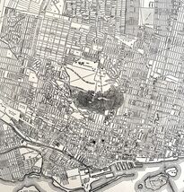Montreal City Map 1935 Quebec Canada Antique Atlas Street View 14 x 11&quot; ... - $24.10 CAD