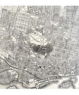 Montreal City Map 1935 Quebec Canada Antique Atlas Street View 14 x 11&quot; ... - $23.98 CAD