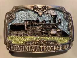 Vintage 1984 / Virginia & Truckeee  RR / 440 No. 12 “Genoa” Belt Buckle - £18.67 GBP