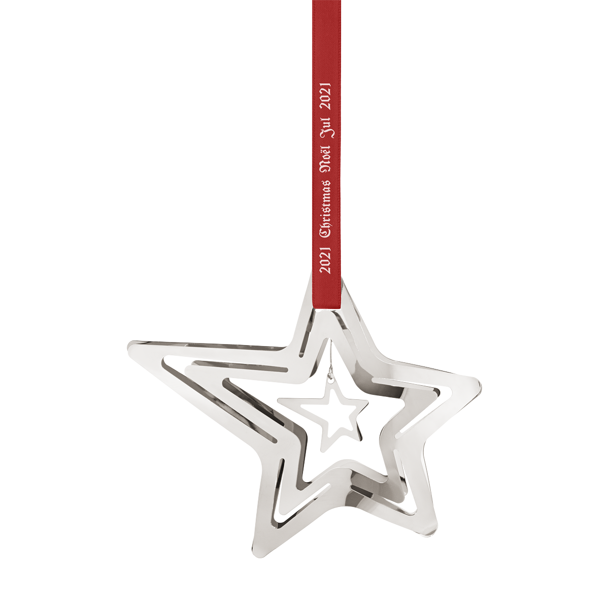 Primary image for 2021 Georg Jensen Christmas Ornament Mobile Shooting Star Silver - New