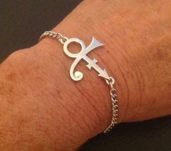 Prince Symbol Bracelet Artist Logo Charm Silver Tribute - £27.97 GBP