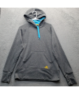 adidas Hoodie Youth Large Gray Fleece Lined Thumb Hole Sleeve Kangaroo P... - $18.49