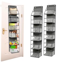 2 Pack 6-Shelf Over The Door Hanging Pantry Organizer, Behind The Door Storage O - $26.99