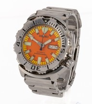 Seiko Uomo Acciaio Inox Arancione Monster Diver&#39;s Subacqueo Orologio 7S26-0350 - £543.41 GBP