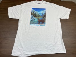 VTG Wearable Arts &quot;Protect Our Natural Resources&quot; Men&#39;s White T-Shirt - XL - $11.99