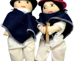 Ecuadorian Ecuador Doll Indigenous Rag dolls Handmade Man And Woman Blue... - £31.78 GBP