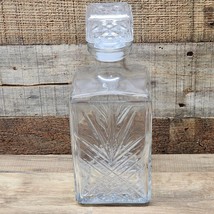 Vintage Whiskey Decanter - Bormioli Rocco Selecta, Italy - 9.75” Clear C... - $17.98