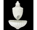 Vintage Fenton Milk Glass 3 Piece Lavabo Basin Tank w/Spout Lid Thumb Print - $187.00