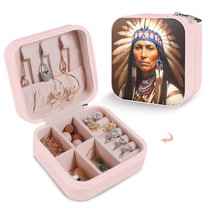 Leather Travel Jewelry Storage Box - Portable Jewelry Organizer - Kiwanda - $15.47