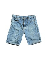 Levis 505 Mens Shorts Blue 40 Cotton 5 Pocket Denim Jeans Light Wash - £18.71 GBP