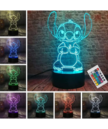 LOUHH Stitch Night Light, Stitch Gifts - 3D LED Intelligent Remote Contr... - £20.02 GBP
