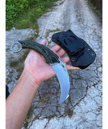 KARAMBIT KNIFE A2 STEEL G10 HANDLE FOR OUTDOOR JUNGLE SURVIVAL WITH KYDE... - $1,815.84 MXN