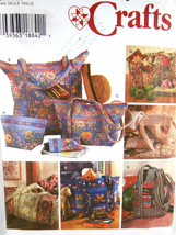 Simplicity Crafts Pattern 7098 Quilted Bags & Eyeglasses case Uncut Factory Fold - $6.92