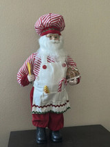 Chef Santa Claus Baker  Apron New Christmas Figurine Decor 19” Tall - £50.90 GBP