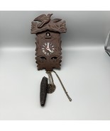 Vintage German Black Forest Cuckoo Clock With Bird &amp; Leaf Design Parts o... - £25.12 GBP