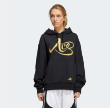 new adidas CANDACE PARKER ACE HOODIE women&#39;s S black/gold Basketball Swe... - $39.50