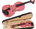 1/4 Size Beginners Instruments Acoustic Violin Set For Kids Children Pink - $74.99