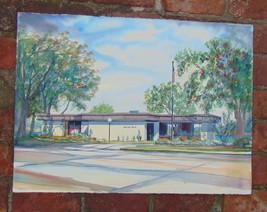 St. Augustine, Florida Painting of Barnett Bank Opening 1979 St.Johns County - $163.63