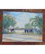 St. Augustine, Florida Painting of Barnett Bank Opening 1979 St.Johns Co... - $163.63