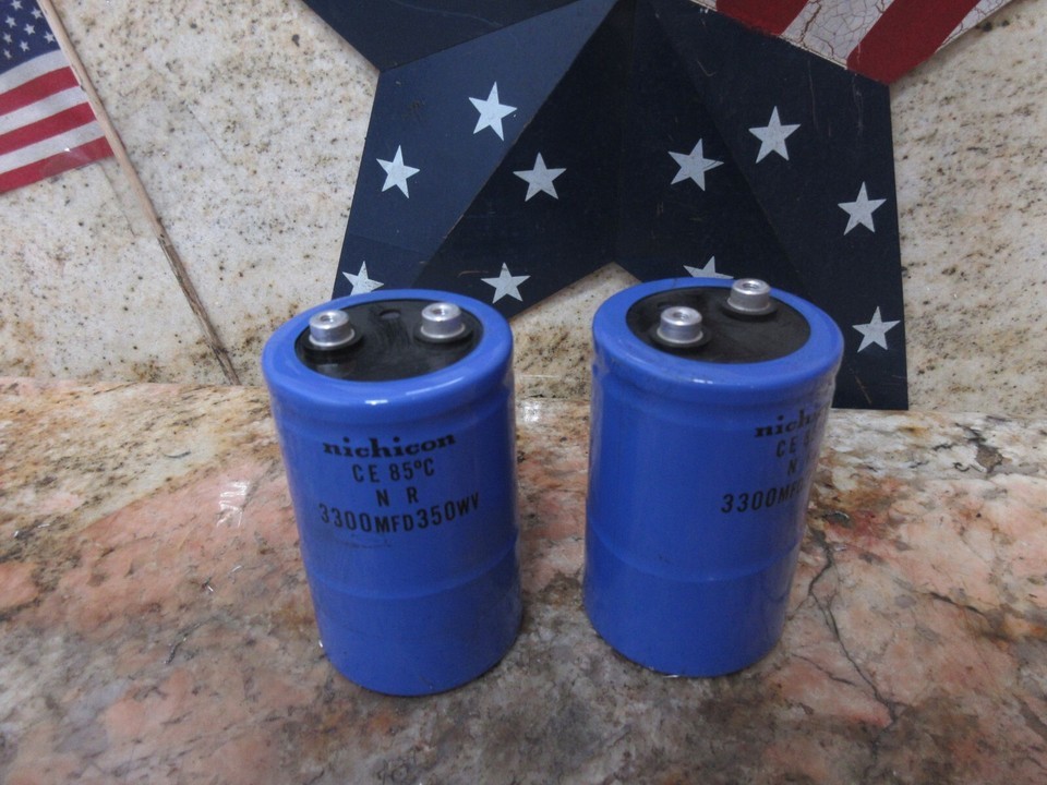 NICHICON CAPACITOR PACK CE 85'C N R 3300MFD 350WV LOT OF 2 PIECES Item image 2