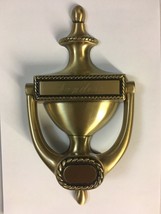 Vintage Solid Brass Door Knocker ~ The Broadway Collection ~ Engraved “S... - $38.77