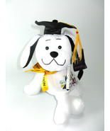 Graduation Autograph Stuffed Seat Dog w/ Pen,blue cap &quot;Congrats Grad!&quot; B... - $11.63