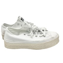 Converse All Star 9.5 White Canvas Espadrille Low Shoes - £47.08 GBP