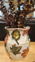 Vintage BICO China Canister/Vase - Autumn Harvest Leaves - $19.70