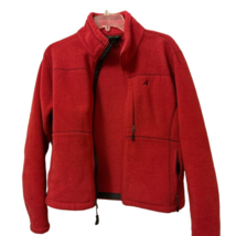 Eastern Mountain Sports Fleece Sweatshirt Full Zip Pockets Red Size Med - $24.74