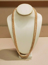 Vintage Beige Faux Pearl 55&quot; Total Length Elegant Fashion Necklace - £7.89 GBP