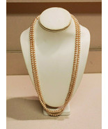 Vintage Beige Faux Pearl 55&quot; Total Length Elegant Fashion Necklace - £7.76 GBP