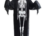 Negro Adulto Hueso Esqueleto Disfraz Halloween Fiesta one piece Uno Tall... - $13.85