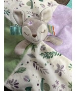 Taggies Mary Meyer Plush Deer Flora Fawn Lovey Purple Green hand held bl... - £8.69 GBP