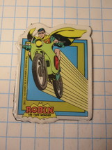 1982 Cartoon Refrigerator Magnet: DC Comics Robin riding Robin-Cycle - £3.53 GBP