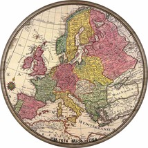 Europe Map Novelty Circle Coaster Set of 4 - £15.67 GBP