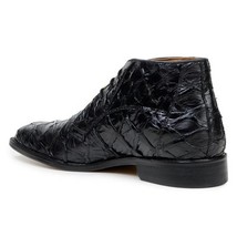 Belvedere Ciro Men's Shoes Exotic Pirarucu Classic Chukka Boot Black BR03 image 4