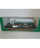 HESS 1998 MINIATURE TANKER TRUCK WHITE GREEN LIGHTS UP BOXED S1 - $5.65