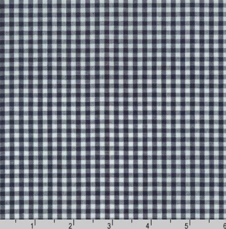 Cotton Carolina Gingham 1/8&quot; Checks Checkered Navy Fabric Print by Yard ... - $12.95
