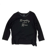 Catherines Naughty is the New Nice Black Sleep Shirt Nightshirt US size 2X - £14.73 GBP
