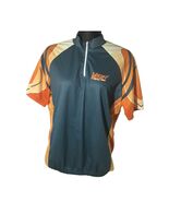 VRider Born 2 Bike Blue Orange Half Zip Cycling Jersey Shirt Size Extra ... - $59.99
