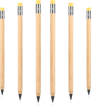 6 Pieces Inkless Pen Erasable Everlasting Wooden Pencil Inkless Wood Pen No Ink - £16.51 GBP