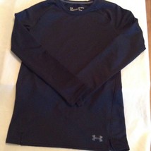 Size youth large Under Armour compression shirt cold gear long sleeve black boys - £17.97 GBP