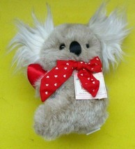 VTG Hallmark Koko Koala Plush 1984 Stuffed Animal with Heart, Ribbon, Bow, Tag - £6.29 GBP