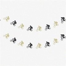 Sparkling Onyx BMX Celebration Bunting - Perfect for Boy&#39;s Birthday, Baby Shower - $21.77